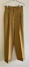 VTG Ellen Tracy Dress Pants 100 Wool Size 2 / 4 Pleated Wide Leg Cuffed 25  W