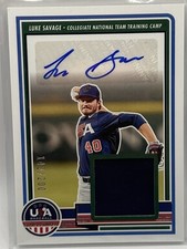 2023 PANINI STARS & STRIPES | Relic Team USA  AUTO CNTC-LS LUKE SAVAGE 142/200
