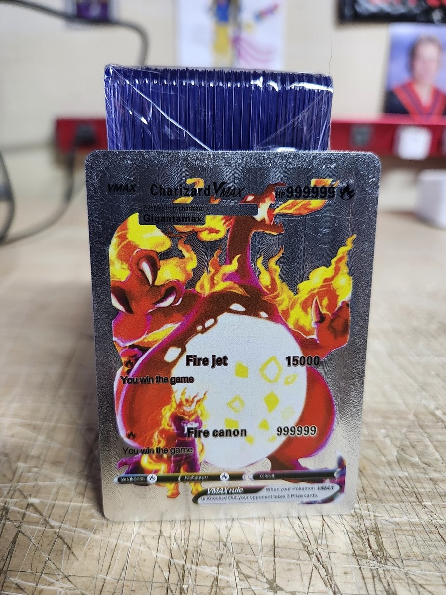 Charizard VMAX Silver Foil Fan Made Pokemon | eBay