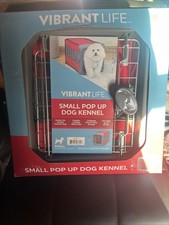 NEW Vibrant Life Small Pop Up Dog Kennel 22.50x 14.25x14.50