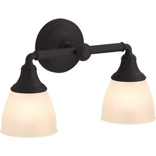 KOHLER Devonshire 2-Light Bathroom Vanity Light Fixture - Matte Black