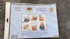 Stickpackung Bothy Threads „The Cat That Got the Cream“ NEU, Katzen, Stickbild
