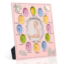 My First Year Photo Frame   Baby's Monthly Milestone Memory Display  Classic...