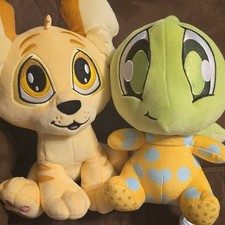 Neopets Medium Plush Set Baby Kougra and Shoyru