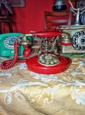 Telefono Vintage A Rotella Rosso,Buone Condizioni.