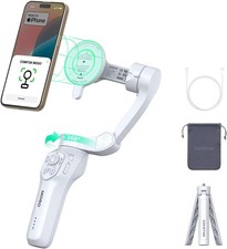 iPhone Gimbal Stabilizer with 360  Face Tracking, NFC Pairing, Magnetic Mount
