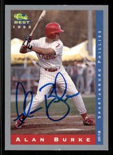 1993 Classic Best Autographed Alan Burke Card #179