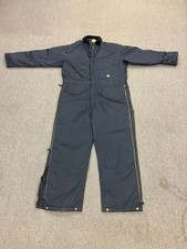 Berne Jumpsuit Men's Size L short Navy Blue Workwear Solid Insulated Coveralls