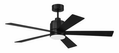 Flat Black 52''Ceiling Fan from the McCoy 52 5 Blade Collection