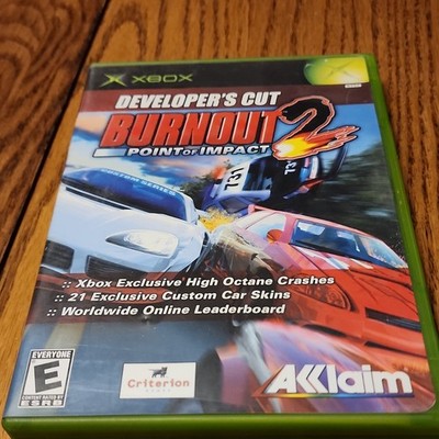 Acclaim Burnout 2 Point of Impact Developer's Cut Xbox Multiplayer Manual Inclu 