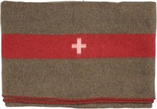 MFH Schweizer Armee Wolldecke Campingdecke Pferdedecke braun 220x150 cm