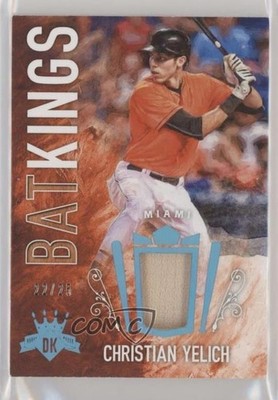 2017 Panini Diamond Kings Bat Kings Holo Blue 22/25 Christian Yelich #BK-CY 1j2