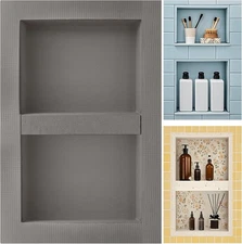 Waterproof Shower Niche Insert 12"x20" Tile Ready Recessed #R021