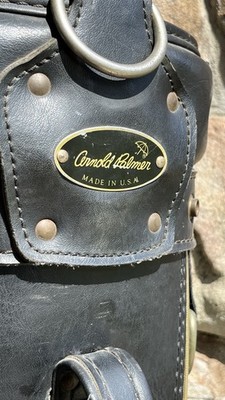 Arnold Palmer Vintage Golf Bag Green/Black Made In USA Leather