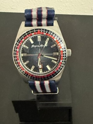 Jacques Monnat Lavezzi Red Bezel Blue Dial JQ-3000-22 Quartz Watch