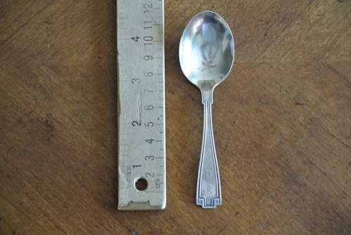 Vtg Etruscan Gorham Sterling Baby Spoon 4.5" Monogram Kenneth 4.5" approx. 20gr