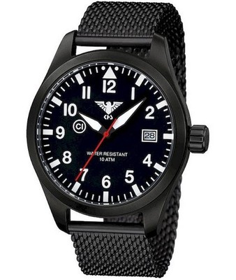 KHS - Armbanduhr - Herren - Chronograph - Airleader Black Steel - KHS.AIRBS.MB