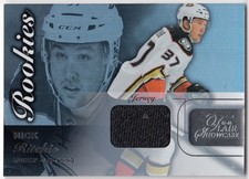2015-16 Fleer Showcase Flair Materials Row 0 Rookies Jersey NICK RITCHIE #53 RC