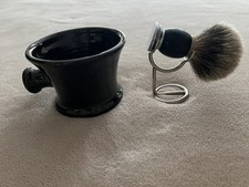 Shaving Mug, Badger Brush  Brush Holder