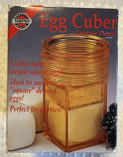 Vintage 1970’s  Egg Cuber Square Egg Novelty Kitchen Gadget with Box  image 6