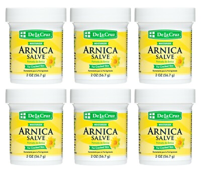 DE LA CRUZ ARNICA SALVE FOR CRACKED SKIN, MADE IN USA (6 Jars)  Exp. 04/ 2029