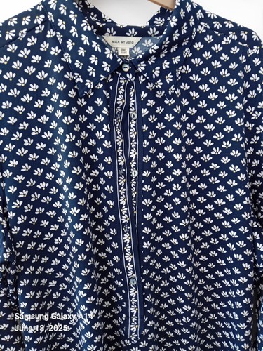 max studio vestido xxl azul marino floral - Imagen 2 de 5