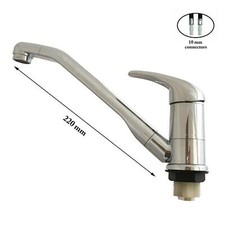 Comet Roma Water Tap Mixer 12V Micro Switched Long Spout Caravan Motorhome Boat