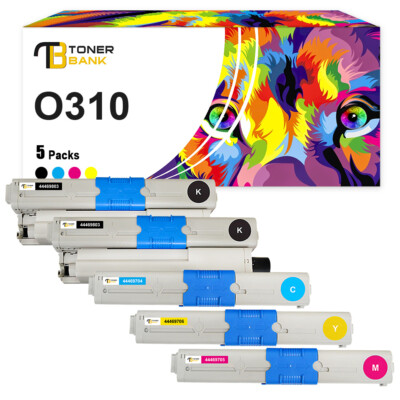 5x Toner XXL für Oki C310 DN C531 DN MC351 DN MC352 DN MC361 DN SET