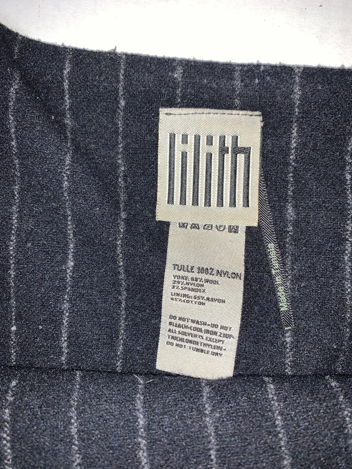 De segunda mano - Falda a rayas transparentes con cremallera lateral en capas Lilith para mujer (talla M/40) Foto 2 de 4