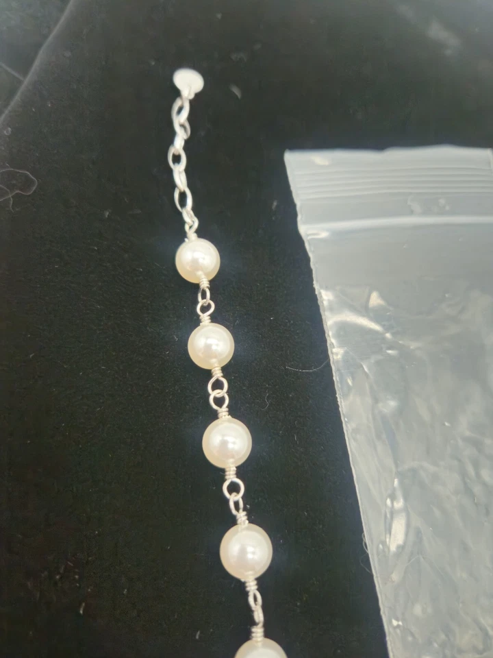 NUEVO CON ETIQUETAS Pulsera de Perlas Kameleon KBRVD17 Esterlina Sostiene 1 Jewelpop Talla Grande Foto 2 de 4