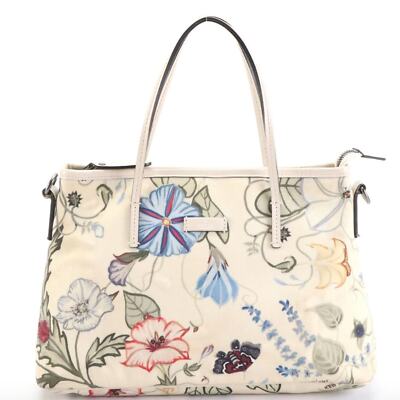 Gucci 2Way Hand Bag in Flora Knight Print Nylon FLORAL CONVERTIBLE