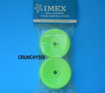 Tamiya Grasshopper II Front Wheel Rim Hot Green 2.1'' IMEX 8594 Vintage RC