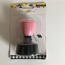 Maggie Holmes LOVE THIS Self Inking Stamp Crate Paper Bloom Collection NEW