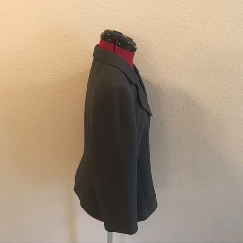Kate Hill Blazer Women's Size 12 Gray Three-Quarter Length Sleeve Button Closure - Picture 4 of 12