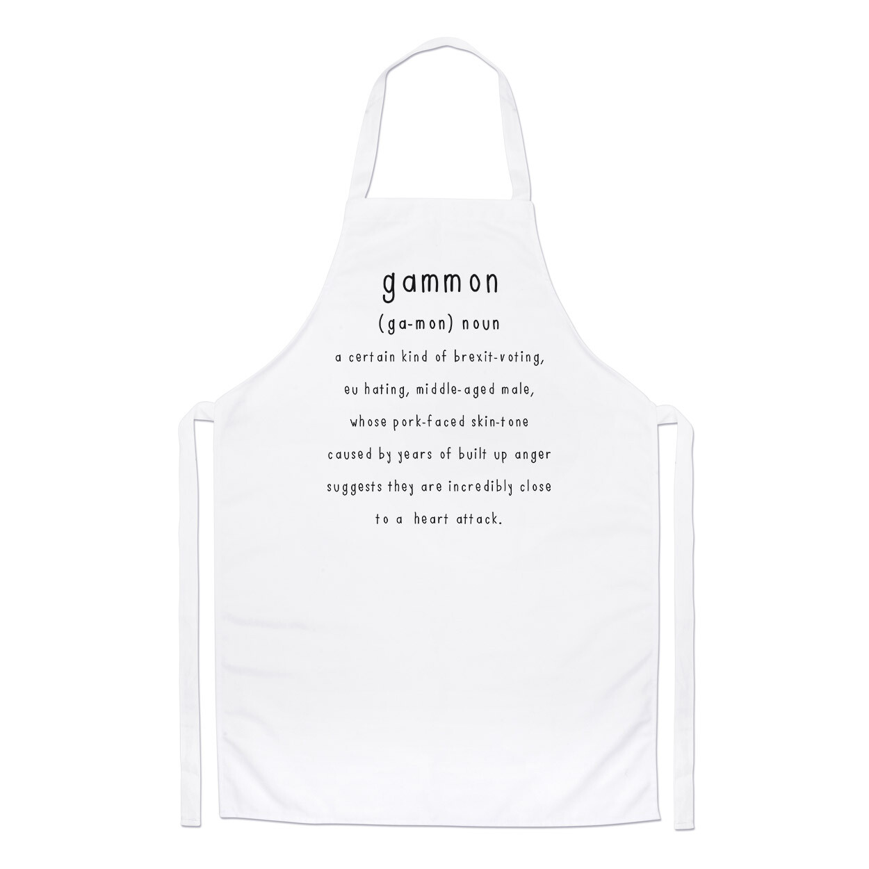 Gammon Definition Brexit Chefs Apron Funny Joke Britain Europe EU Cooking Baking