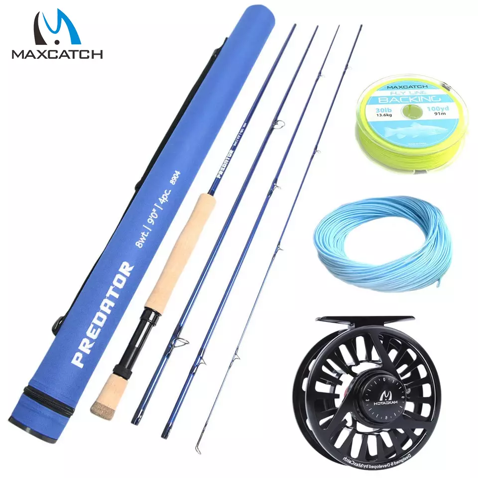 Maxcatch 8/9/10wt 9FT Saltwater Fly Fishing Rod And Reel Combo  Rod,Reel,Line Kit