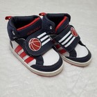 Adidas Kids Crib Shoes 5 Hook And Loop Blue Red Sneakers 