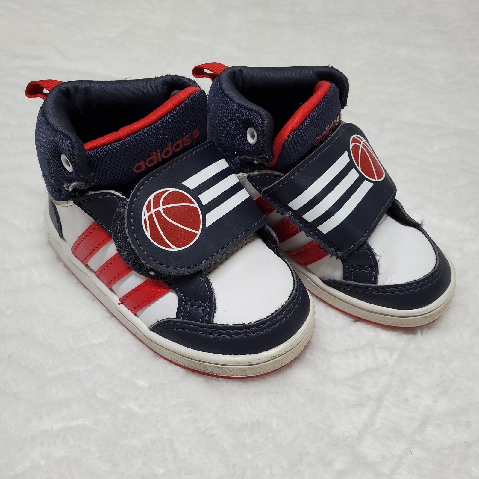PONY Adidas scarpe da ginnastica per bambini 5 ganci e passanti blu rosse