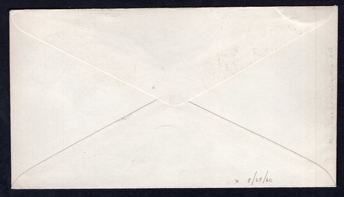 NORFOLK ISLANDS 1960 FDC Cover to USA. Revalued 2/8 Single - Picture 2 of 2