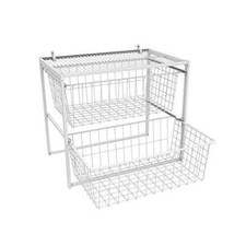 ClosetMaid Wire Basket 2 Drawer Organizer Unit with Shelf fo