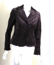 Doncaster 2 Xs Brown Romantic Velveteen Lux Art-to-wear Jacket Blazer Charming