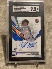 2024 Topps Pristine Parker Meadows Auto Blue RC /75 SGC 9.5