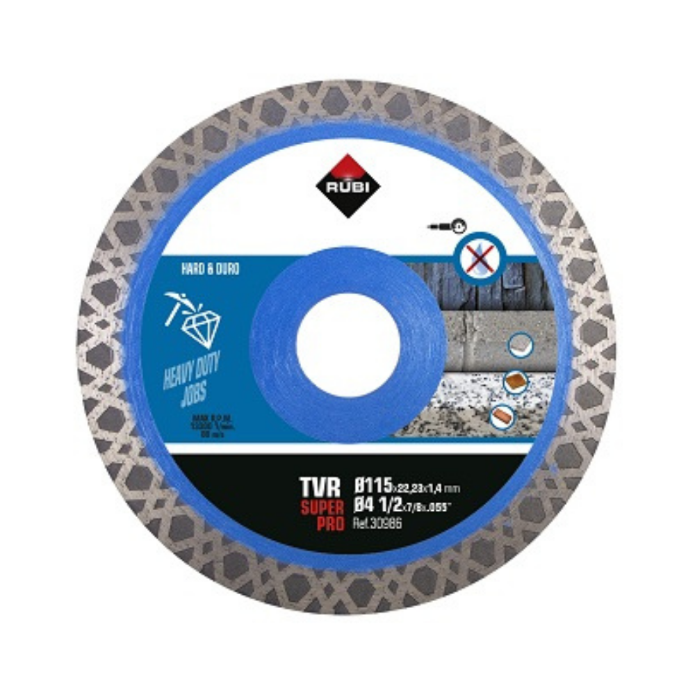 Rubi TVR 115mm Heavy Duty Porcelain Diamond Blade - Super Pro