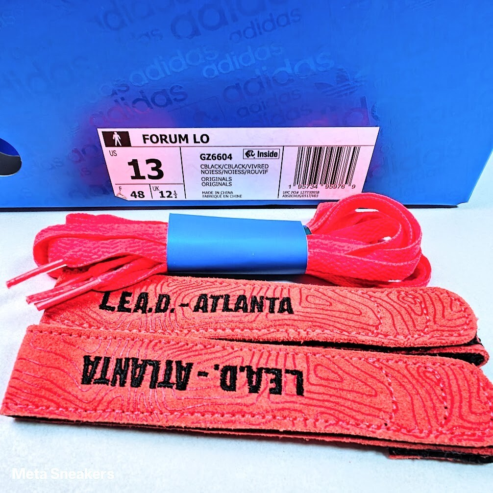 Adidas US 13 Men's Black/Orange/White Rare Atlanta Retro Forum Low - GZ6604  New