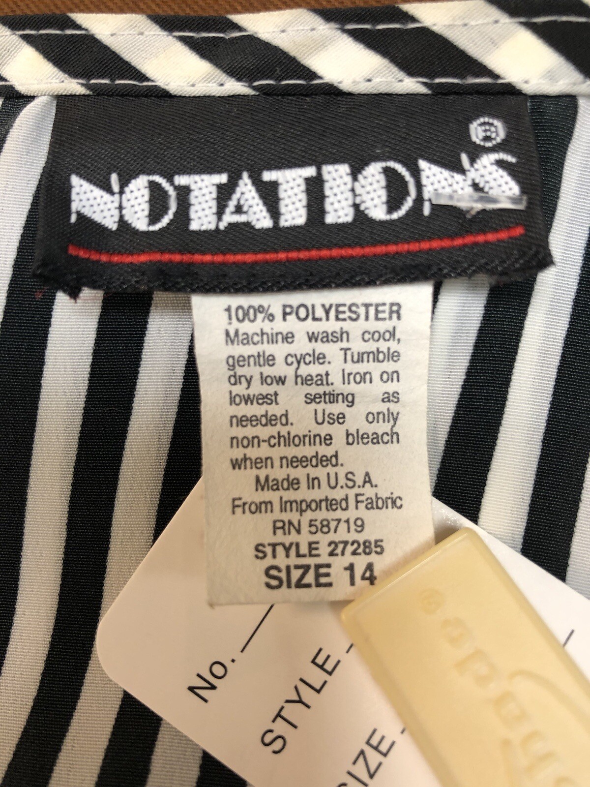 Notations/DKNY, Woman’s, Set, Black/White,pant/blouse, Casual, Spring, Size 14.: image 8
