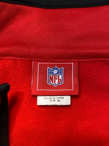 NFL Falcons Fleece Pullover . Size Men’s XLg Red and Black 1/4 Zip - Picture 7 of 8