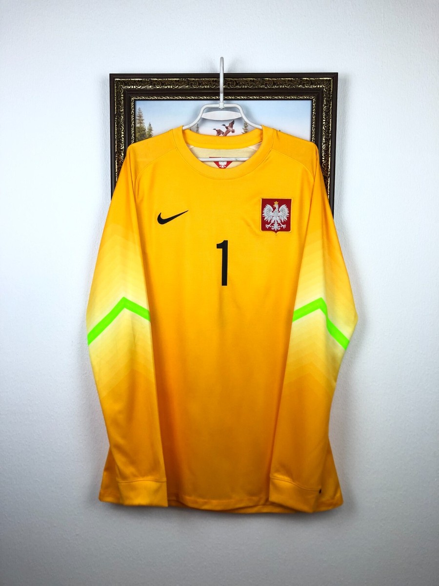 Nike Poland Football Goalkeeper Shirt Player Issue Jersey Mens