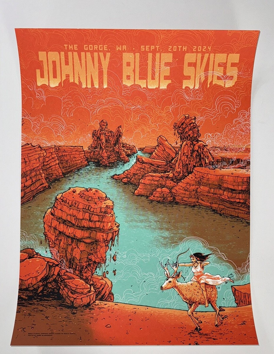 Johnny Blue Skies Poster Gorge 24 Sturgill Simpson Official Signed