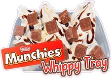 Eiswagen Aufkleber Munchies Whippy Tablett Anh&auml;nger Ladenaufkleber (Gr&ouml;&szlig;e w&auml;hlbar)