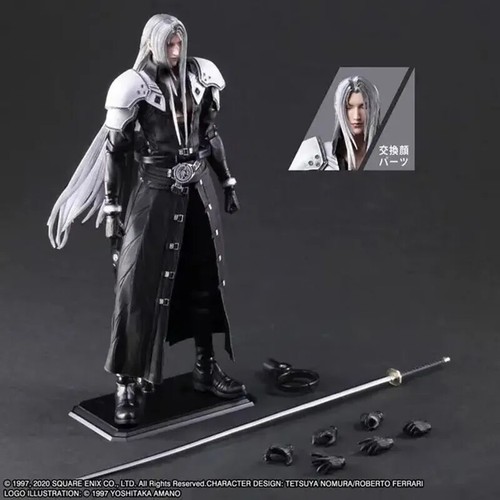 Play Arts 7 VII Sephiroth Cloud Strife Tifa Lockhart Actionfigur Remake... - Bild 28 von 30